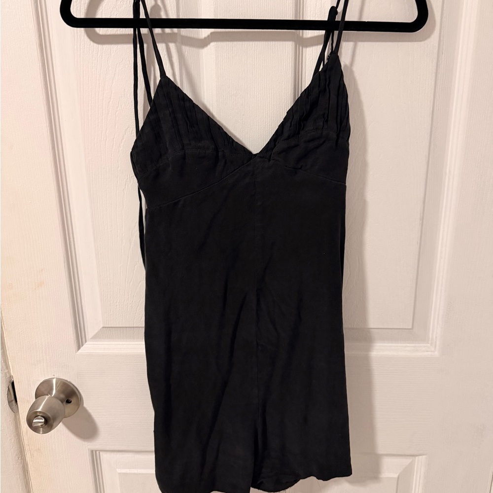 Zara Charcoal Spaghetti Strap Romper